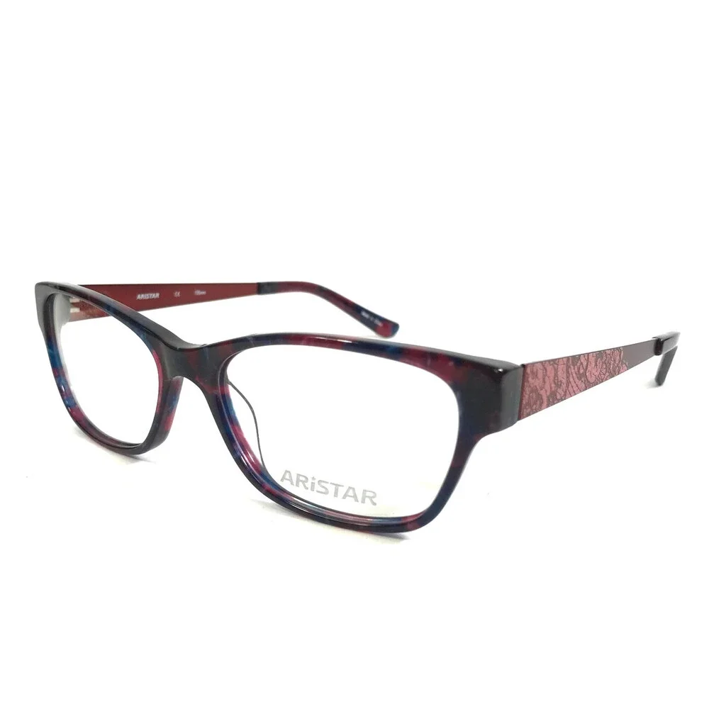 Aristar Eyeglasses Frames AR18433 517 Blue Red Tortoise Cat Eye 53-16-135